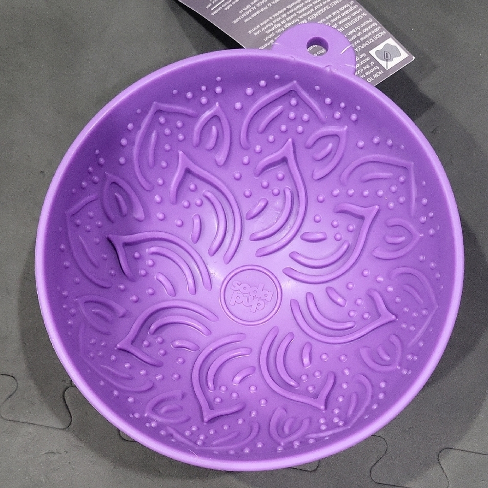 Purple Silicone Pet Bowl by Sodapup